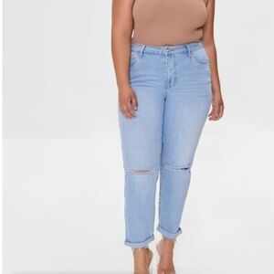 Demim blue jeans.